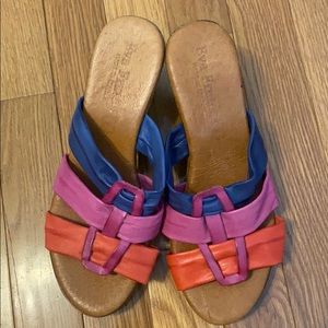 All leather slip-on sandals size 38